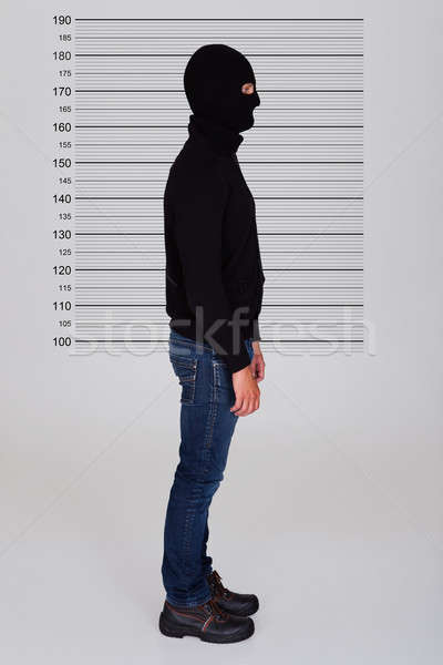 Burglar Standing Against Police Lineup Stock photo © AndreyPopov