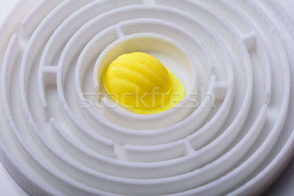Labyrinth gelb Schutzhelm Ansicht Zentrum Stock foto © AndreyPopov