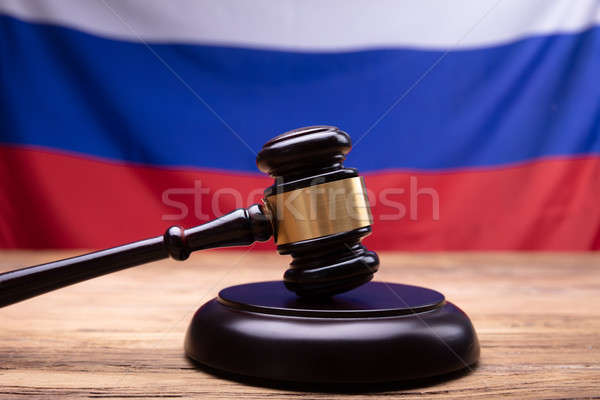 Close-up Of Judge Gavel On Sounding Block Stock photo © AndreyPopov
