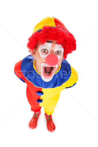 Portrait Of A Shocked Clown Stock photo © AndreyPopov