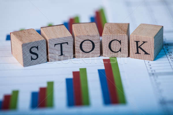 Stock bár grafikonok fakockák felső felemelkedik Stock fotó © AndreyPopov
