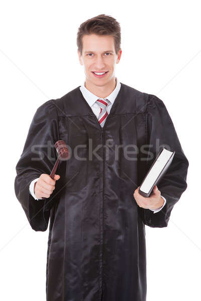 Judge Holding Gavel And Book Stock photo © AndreyPopov