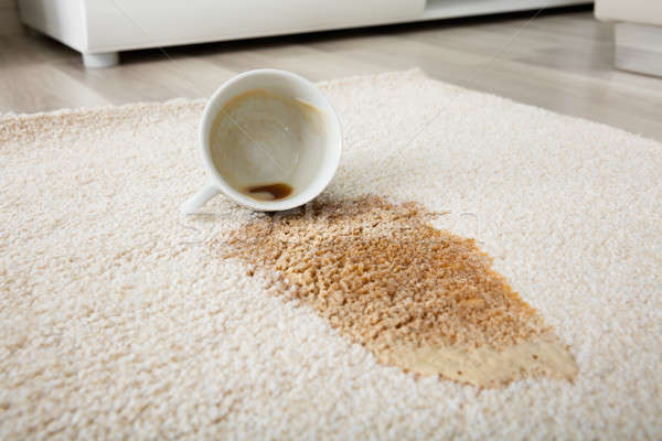Coffee Spilling From Cup On Carpet Stock photo © AndreyPopov