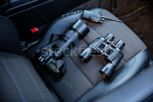 Electronic Equipment On Car Seat Stock photo © AndreyPopov