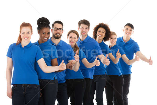 Groupe jeunes permanent rangée [[stock_photo]] © AndreyPopov