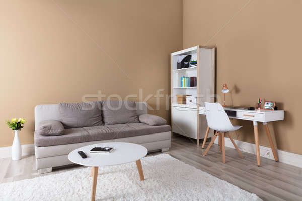 [[stock_photo]]: Salon · canapé · table · basse · modernes · confortable · maison