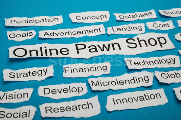 Online Pawn Shop Text On Piece Of Torn Paper Stock photo © AndreyPopov