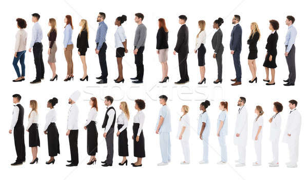 People From Different Profession In Queue Stock photo © AndreyPopov