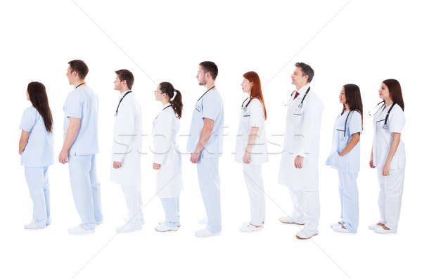 large group of medical staff standing in a queue Stock photo © AndreyPopov