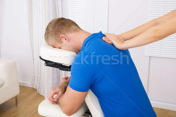 [[stock_photo]]: Homme · épaule · massage · Homme · thérapeute · santé