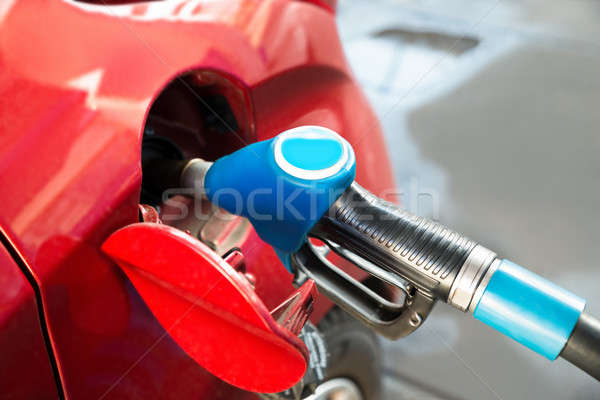 Auto Zapfsäule rot Tankstelle Öl Service Stock foto © AndreyPopov