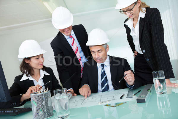 Meeting of architects or structural engineers Stock photo © AndreyPopov