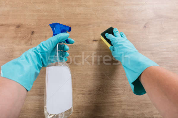 Person Cleaning Kitchen Worktop Stock photo © AndreyPopov