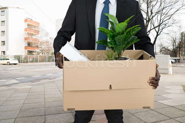 Businessperson Carrying Belongings In Cardboard Box Stock photo © AndreyPopov