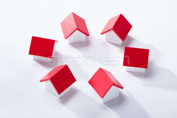 House Models Arranged In Circle Stock photo © AndreyPopov