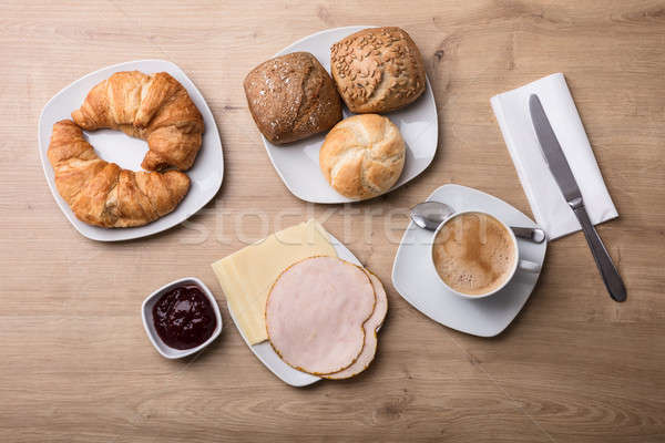 Croissants copo café quente Foto stock © AndreyPopov