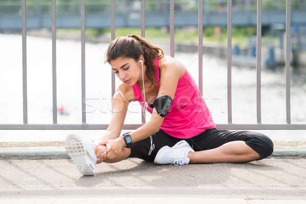 Woman Doing Exercises Stock photo © AndreyPopov