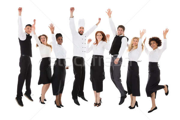 Restaurant Staff Celebrating Their Success Stock photo © AndreyPopov