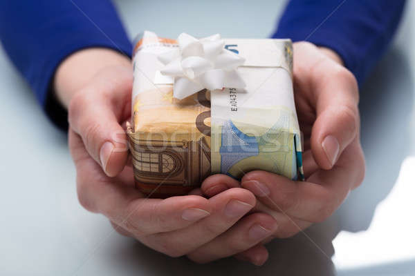 Woman Holding Gift Stock photo © AndreyPopov