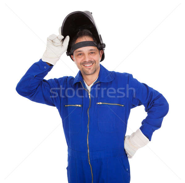 Portrait of confident welder in the mask Stock photo © AndreyPopov