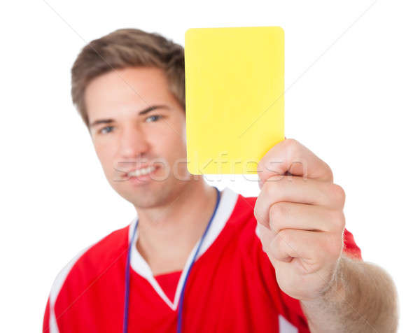 Soccer Referee Showing Yellow Card Stock photo © AndreyPopov