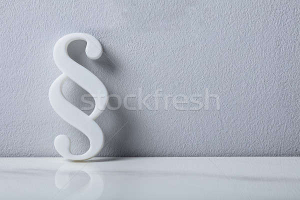 Parágrafo símbolo branco parede Foto stock © AndreyPopov