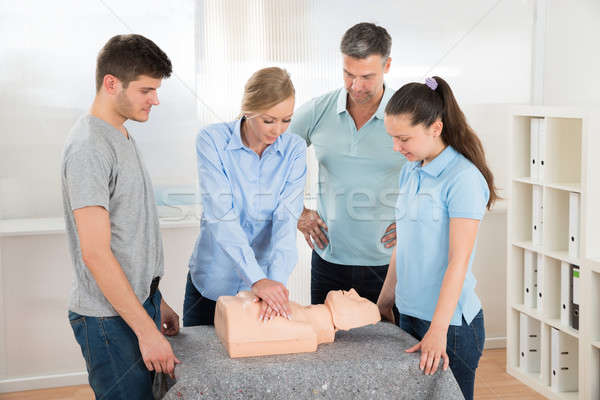 Students Learning Cardiopulmonary Resuscitation Stock photo © AndreyPopov