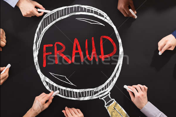 Frauda investigatie audit oameni desen finanţa Imagine de stoc © AndreyPopov