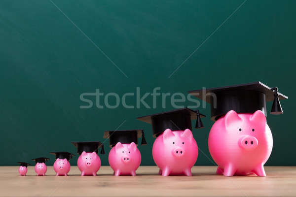 ストックフォト: クローズアップ · ピンク · 銀行 · 卒業 · 帽子