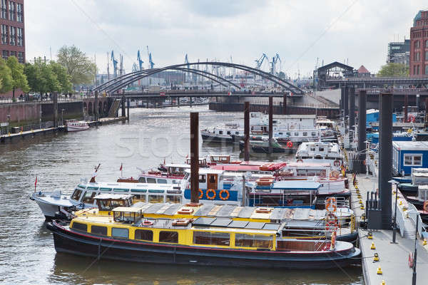 Foto stock: Hamburgo · Alemanha · navios · armazém · distrito · escritório