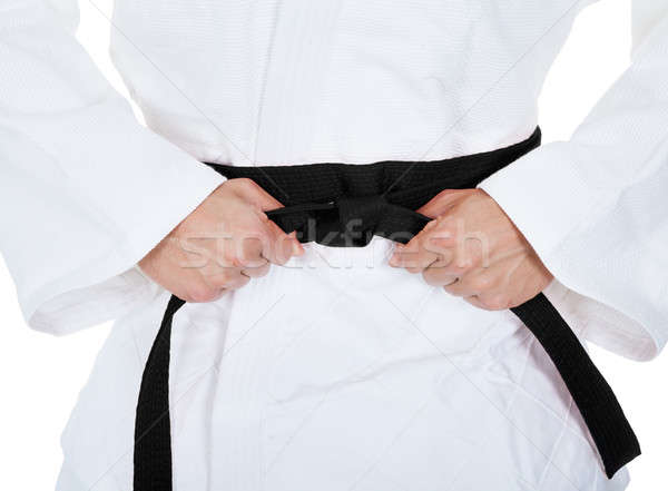 Young Man Practicing Karate Stock photo © AndreyPopov