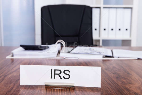 Irs Nameplate In Office Stock photo © AndreyPopov