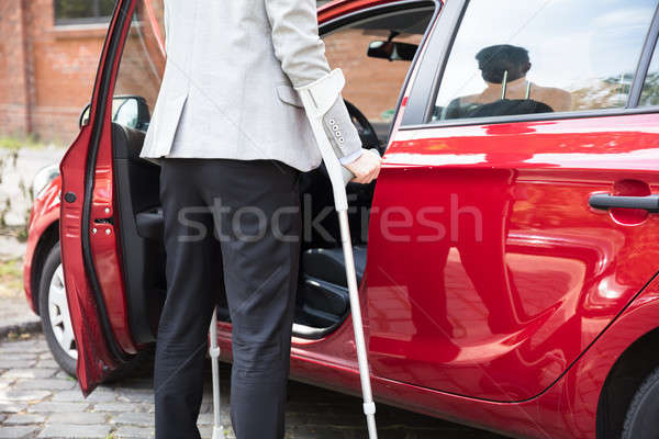 Disabled Person Standing Near Car Stock photo © AndreyPopov