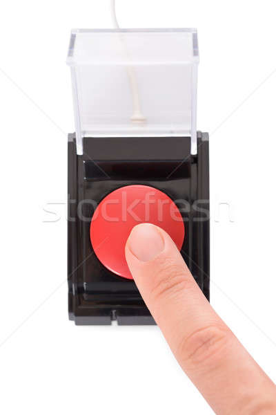 Stock photo: Close-up Of Finger Pressing Button