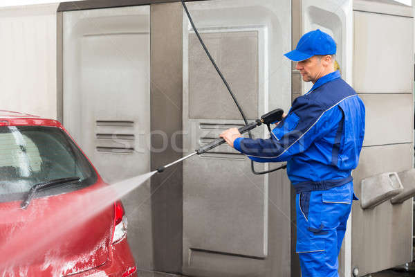 Hoog druk water jet wassen auto Stockfoto © AndreyPopov