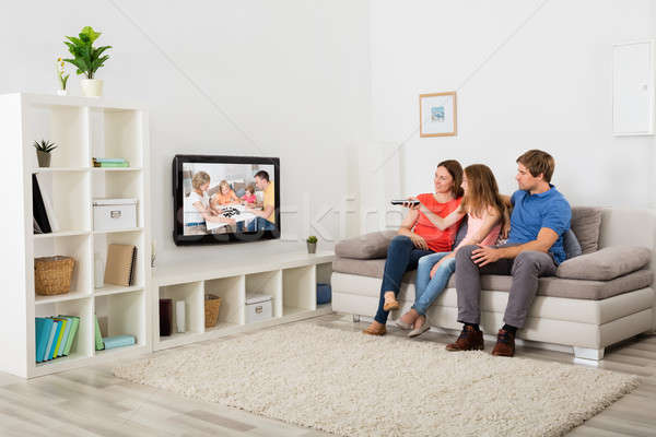 Family Watching Television Stock photo © AndreyPopov