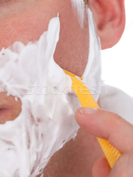 Shaving The Beard With A Razor Stock photo © AndreyPopov