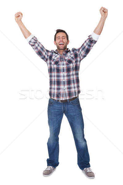 Portrait of excited middle age man Stock photo © AndreyPopov