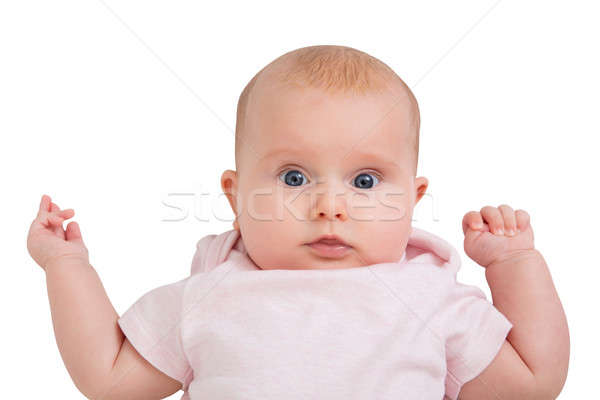 Portré ártatlan gyermek fehér lány baba Stock fotó © AndreyPopov