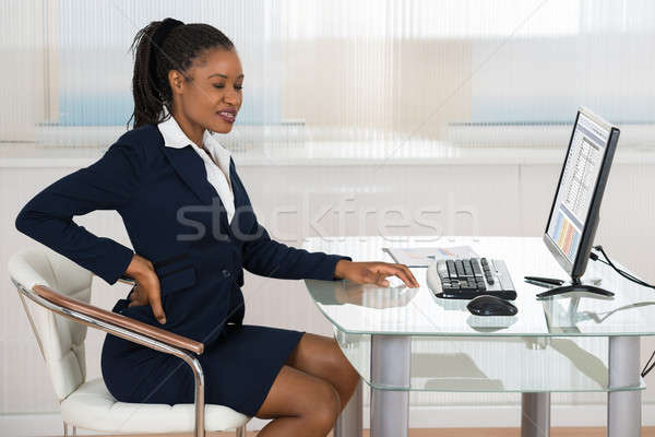 Stock photo: Businesswoman Suffering From Backache