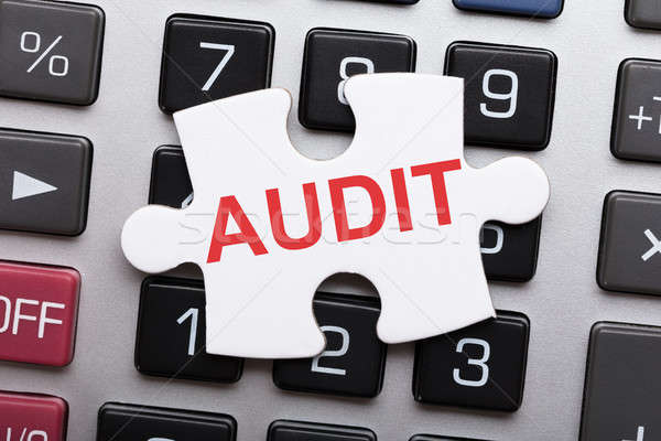 Jigsaw Puzzle Piece With Audit Text On Calculator Stock photo © AndreyPopov