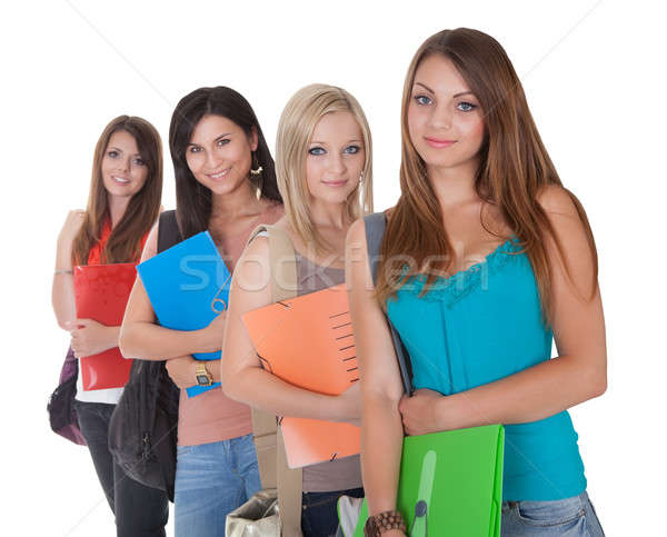 Cuatro femenino estudiantes hermosa jóvenes Foto stock © AndreyPopov