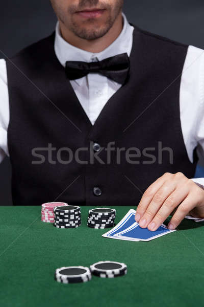 Hand of croupier Stock photo © AndreyPopov