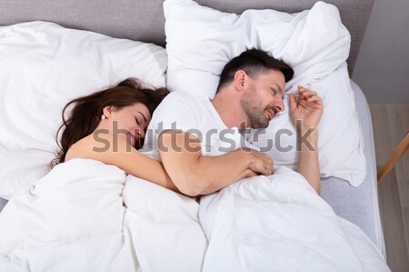 Paar Liebe Bett jungen Stock foto © AndreyPopov