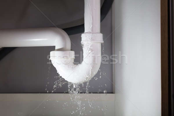 Wasser Rohr weiß Waschbecken home Stock foto © AndreyPopov
