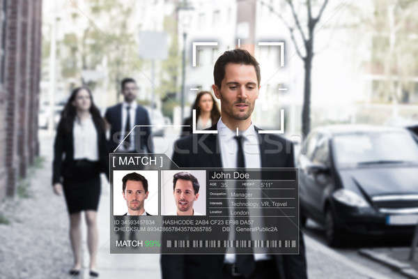 Businessman's Face Recognized Accurately With AI System Stock photo © AndreyPopov