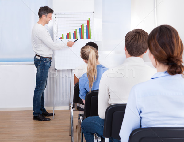 Lecturer With Flipchart In Class Stock photo © AndreyPopov