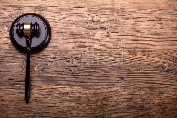 High Angle View Of Gavel On Sounding Block Stock photo © AndreyPopov