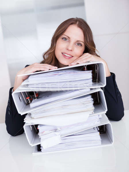 Mujer de negocios barbilla superior Foto stock © AndreyPopov