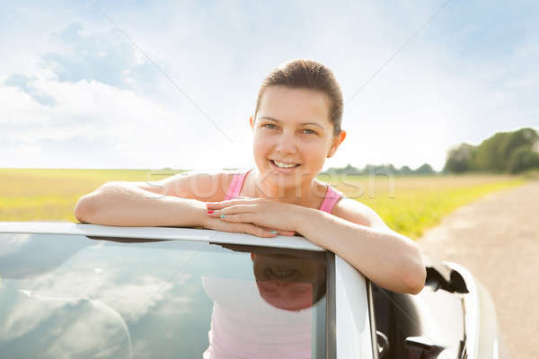Happy Woman In Car Stock photo © AndreyPopov